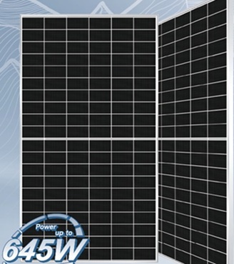 625W-645W HJT 210mm 120芯双面半电池双玻璃单晶太阳能组件